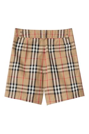 beige cotton shorts BURBERRY KIDS | 8117146B9368